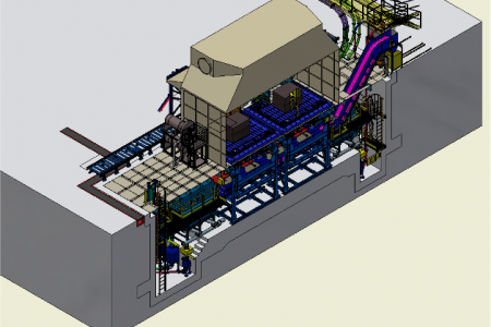 Desmoldagem 60T/h Dois Shake-outs 3000x4000mm