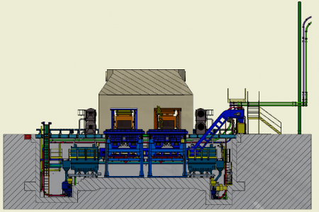 Desmoldagem 60T/h Dois Shake-outs 3000x4000mm